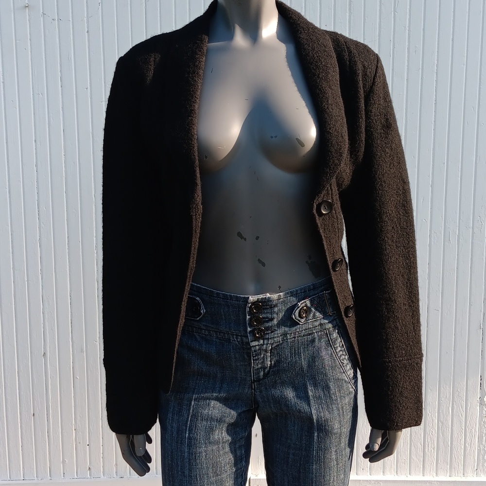 Sarah Ladies Pure Wool Luxury (3) Button Cardigan Sweater.
